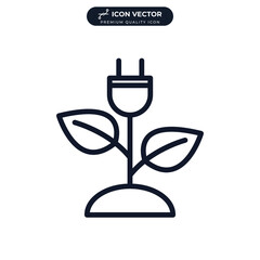 bio energy icon symbol template for graphic and web design collection logo vector illustration