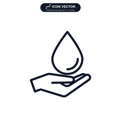 water resource icon symbol template for graphic and web design collection logo vector illustration