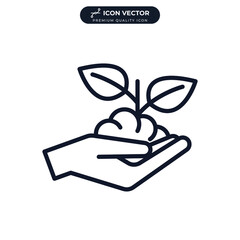 ecology icon symbol template for graphic and web design collection logo vector illustration