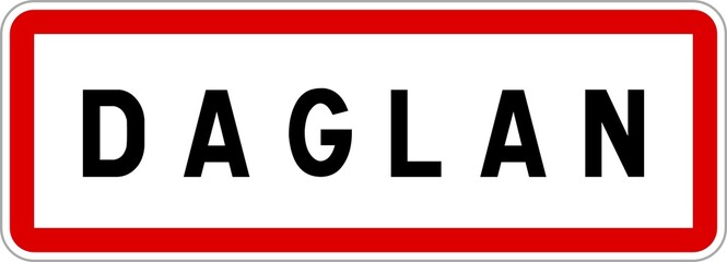 Panneau entrée ville agglomération Daglan / Town entrance sign Daglan