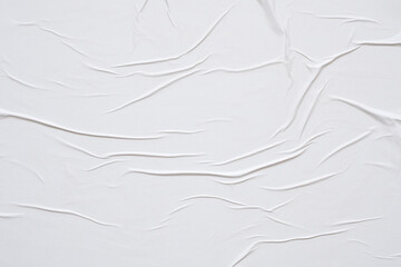 Obraz premium white crumpled and creased paper poster texture background