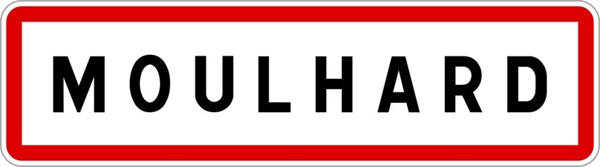 Panneau entrée ville agglomération Moulhard / Town entrance sign Moulhard
