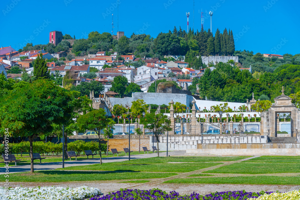 Sticker cityscape of castelo branco town in portugal