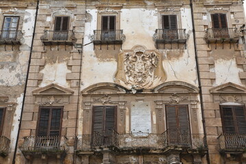 Palais abandonné à Palerme. Sicile