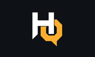 Letter Initial Vector Logo Design icon HQ QH