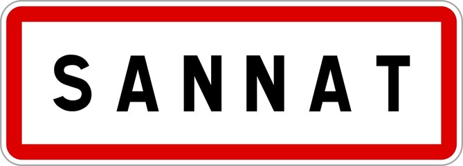 Panneau entrée ville agglomération Sannat / Town entrance sign Sannat