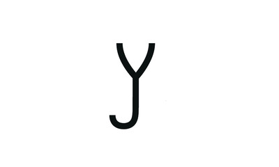 Letter Initial YJ Vector Logo Design