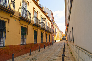 Barrio de San Bernardo en Sevilla. Barrio de los toreros. Andalucía España