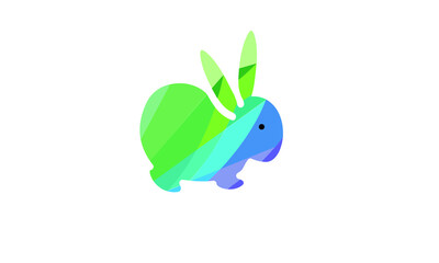 Rabbit Graphic Art icon design vector