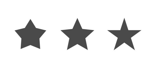 Stars icon collection. Simple vector star pictogram set.