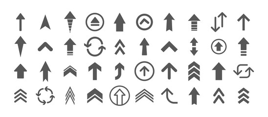 Arrows set. Arrow icon collection. Arrow flat style isolated. Stock vector. Set different arrows or web design.