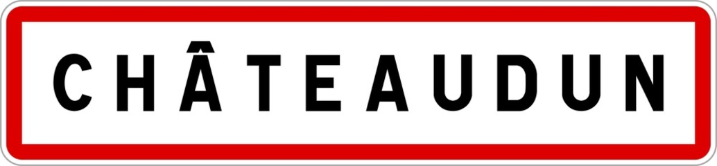 Panneau entrée ville agglomération Châteaudun / Town entrance sign Châteaudun