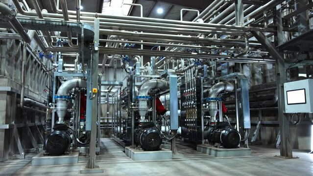 Tanks of treatment facilities at the plant