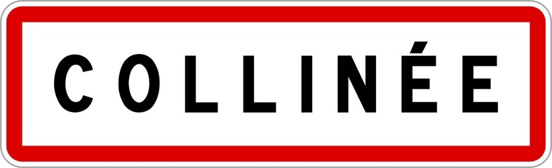 Panneau entrée ville agglomération Collinée / Town entrance sign Collinée