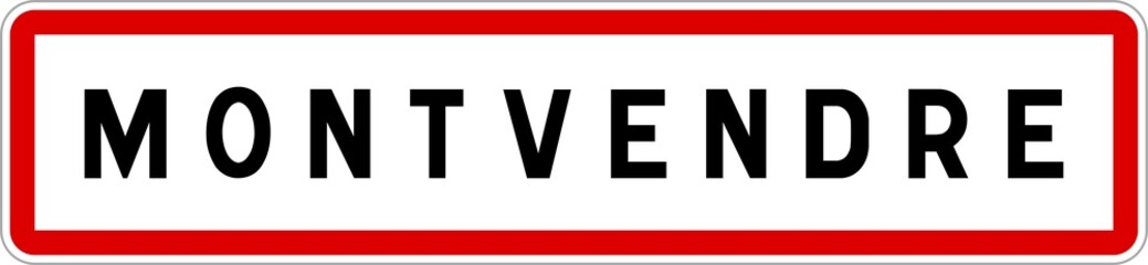 Panneau entrée ville agglomération Montvendre / Town entrance sign Montvendre