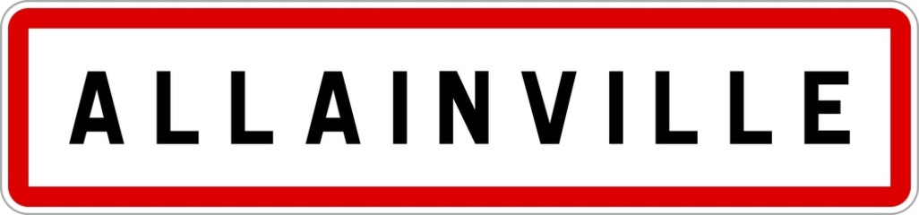 Panneau entrée ville agglomération Allainville / Town entrance sign Allainville