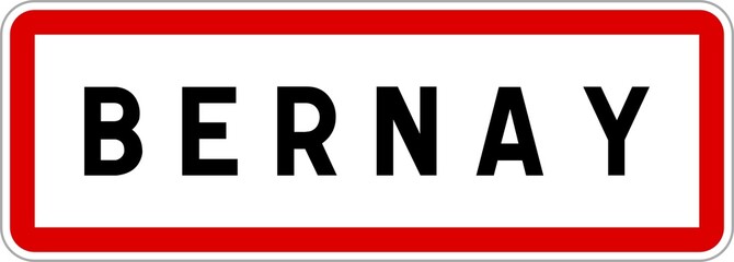 Panneau entrée ville agglomération Bernay / Town entrance sign Bernay