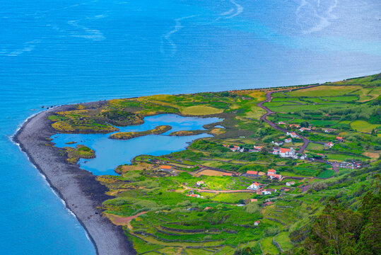 Faja dos Cubres marshes at Sao Jorge island in the Azores, Portugal