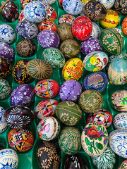 Fototapeta na wymiar Different types of Easter egg designs