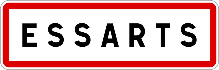 Panneau entrée ville agglomération Essarts / Town entrance sign Essarts