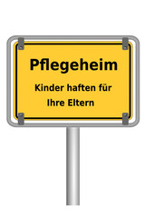 Schild Pflegeheim