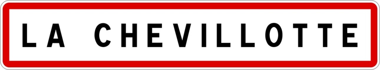 Panneau entrée ville agglomération La Chevillotte / Town entrance sign La Chevillotte