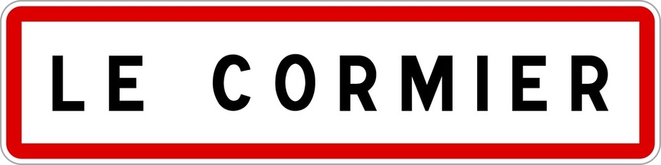 Panneau entrée ville agglomération Le Cormier / Town entrance sign Le Cormier