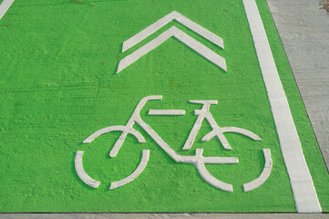 bicycle route the best way to be healthy and conserve the planet avoiding the use of fossil fuels...