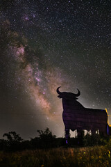 vía láctea silueta toro