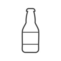 Vector linear icon with beer