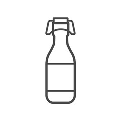 Vector linear icon with craft beer