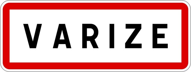 Panneau entrée ville agglomération Varize / Town entrance sign Varize