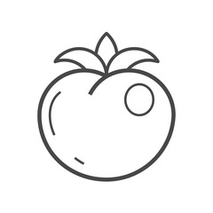 Vector linear icon with tomato