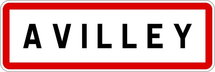 Panneau entrée ville agglomération Avilley / Town entrance sign Avilley