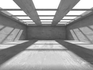Abstract architecture interior background. Empty concrete room