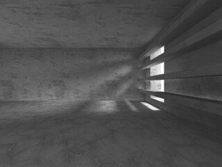 Abstract architecture background. Empty rough concrete interior