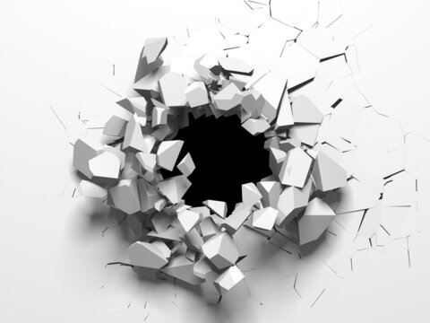 Exploding wall with free area on center
