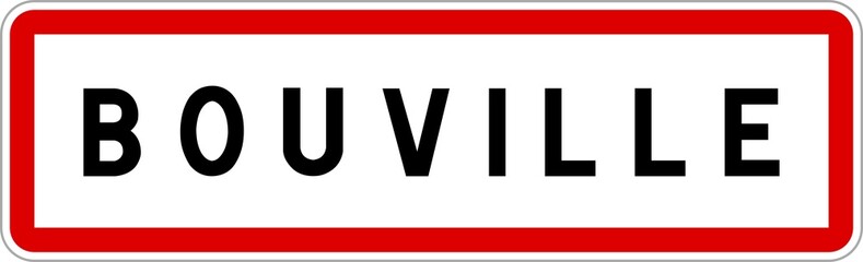 Panneau entrée ville agglomération Bouville / Town entrance sign Bouville