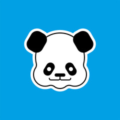 Panda Little baby. Chinese bear little kid. beast small children. Vector illustration