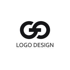 modern letter g double logo design template