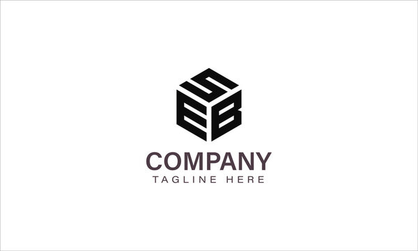 Letter SEB Logo, Three Letter Logo, Alphabet S E B Hexagon Shape Vector Icon Template