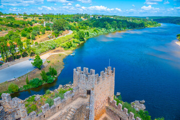 Castelo de Almourol on river Tajo in Portugal