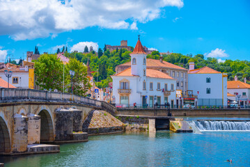 Bridge leading to the old town Tomar in Portugal