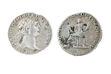 Roman coin - Roman denarius of Emperor Trajan