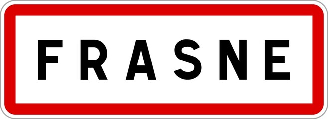Panneau entrée ville agglomération Frasne / Town entrance sign Frasne