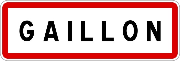 Panneau entrée ville agglomération Gaillon / Town entrance sign Gaillon