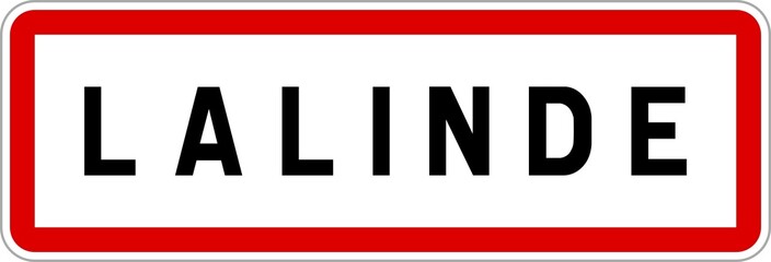 Panneau entrée ville agglomération Lalinde / Town entrance sign Lalinde