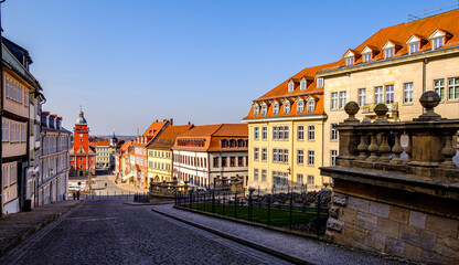 Fototapeta na wymiar historic buildings at the old town of Gotha