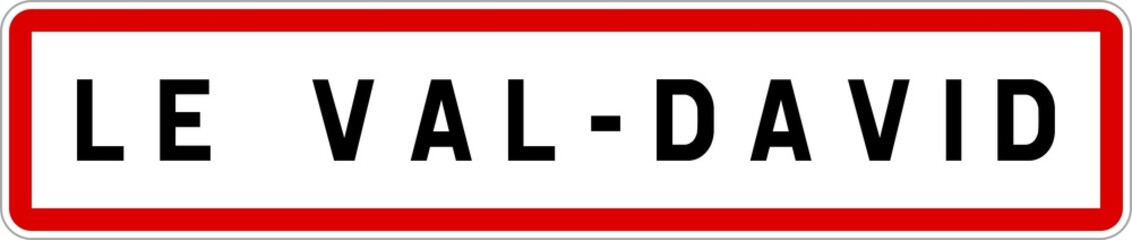Obraz premium Panneau entrée ville agglomération Le Val-David / Town entrance sign Le Val-David