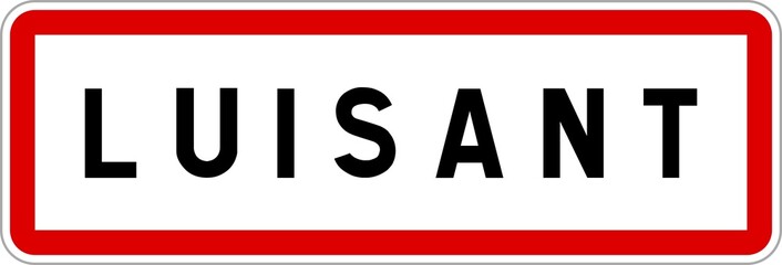 Panneau entrée ville agglomération Luisant / Town entrance sign Luisant